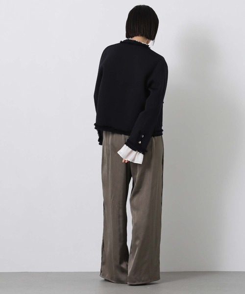 margaux（マルゴー）の「マルゴークルーネックニットジャケット（その他アウター・レディース・レッド/ネイビー・FREE）」の5枚目の写真