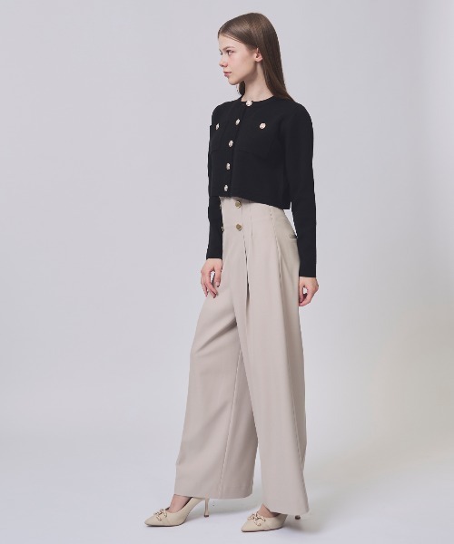 SWINGLE（スウィングル）の「ハイウエストタックワイドパンツ（その他パンツ・レディース・ダークブルー/ベージュ/ライトグレー・MEDIUM/SMALL）」の7枚目の写真