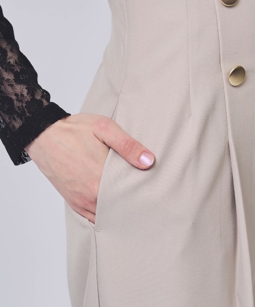 SWINGLE（スウィングル）の「ハイウエストタックワイドパンツ（その他パンツ・レディース・ダークブルー/ベージュ/ライトグレー・MEDIUM/SMALL）」の11枚目の写真