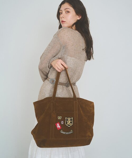 marco masi(マルコマージ)の「【MARCO MASI】スエードワッペントート(トートバッグ・レディース・ブラウン・FREE)」の3枚目の写真