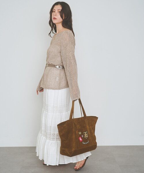 marco masi(マルコマージ)の「【MARCO MASI】スエードワッペントート(トートバッグ・レディース・ブラウン・FREE)」の4枚目の写真