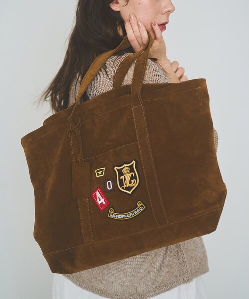 marco masi(マルコマージ)の「【MARCO MASI】スエードワッペントート(トートバッグ・レディース・ブラウン・FREE)」の1枚目の写真