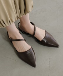 LOWRYS FARM | ストラップポインテッドフラットシューズ 645979(サンダル)