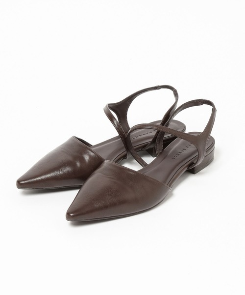 LOWRYS FARM（ローリーズファーム）の「ストラップポインテッドフラットシューズ 645979（サンダル・レディース・ブラック/ブラウン・MEDIUM/LARGE）」の3枚目の写真