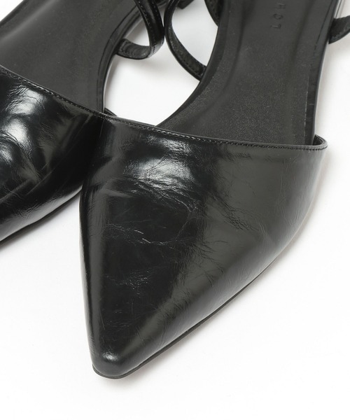 LOWRYS FARM（ローリーズファーム）の「ストラップポインテッドフラットシューズ 645979（サンダル・レディース・ブラック/ブラウン・MEDIUM/LARGE）」の8枚目の写真