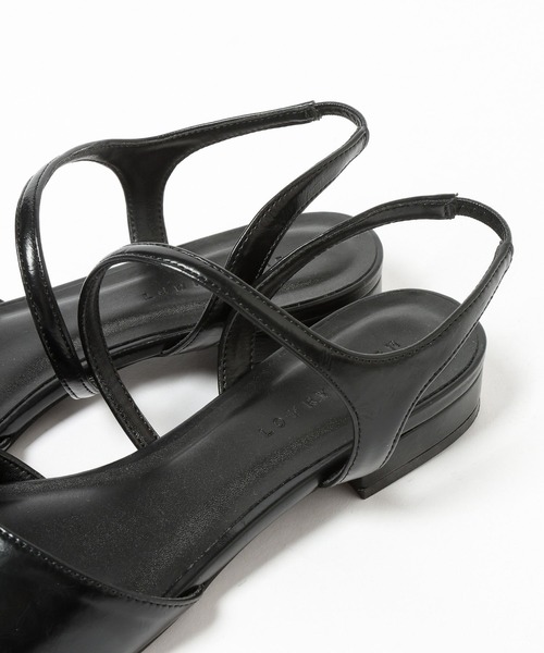 LOWRYS FARM（ローリーズファーム）の「ストラップポインテッドフラットシューズ 645979（サンダル・レディース・ブラック/ブラウン・MEDIUM/LARGE）」の11枚目の写真