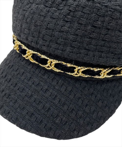 WILLSELECTION（ウィルセレクション）の「ゴールドチェーンキャスケット（キャスケット・レディース・オフホワイト/ブラック・FREE）」の11枚目の写真