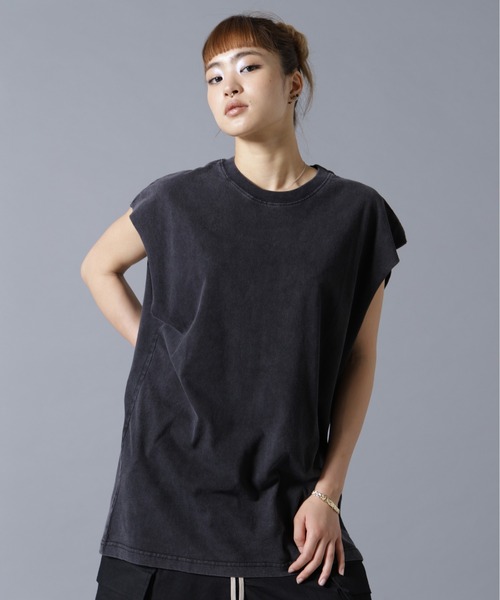 DANKE SCHON（ダンケシェーン）の「【WEB&DEPOT限定】DankeSchon/ダンケシェーン/CHEMICAL NOSLEEVES（Tシャツ/カットソー・レディース・グレー/ブラック・M/L/S）」の22枚目の写真