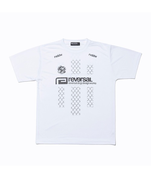 reversal.dogi.design.works(リバーサル・ドーギ・デザイン・ワークス)の「<reversal/リバーサル>CAGE LINE DRY TEE(Tシャツ/カットソー・メンズ・ホワイト/ブラック/ブルー・XX-LARGE/X-LARGE/LARGE/MEDIUM)」の1枚目の写真