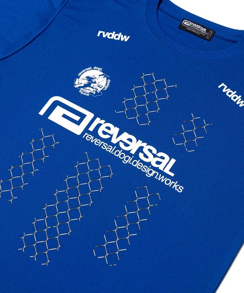 reversal.dogi.design.works(リバーサル・ドーギ・デザイン・ワークス)の「<reversal/リバーサル>CAGE LINE DRY TEE(Tシャツ/カットソー・メンズ・ホワイト/ブラック/ブルー・XX-LARGE/X-LARGE/LARGE/MEDIUM)」の8枚目の写真