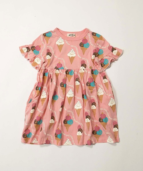 MAKE YOUR DAY（メイクユアデイ）の「デリシャスアイス総柄ワンピース■80～140cm（ワンピース・キッズ・グリーン/ピンク・80/90/100/110/120）」の2枚目の写真