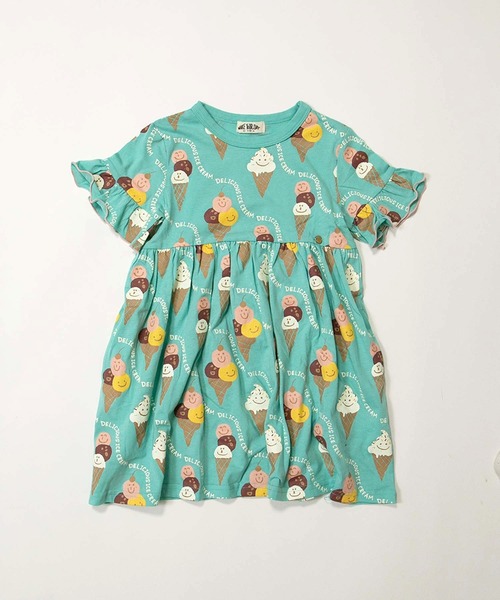 MAKE YOUR DAY（メイクユアデイ）の「デリシャスアイス総柄ワンピース■80～140cm（ワンピース・キッズ・グリーン/ピンク・80/90/100/110/120）」の3枚目の写真