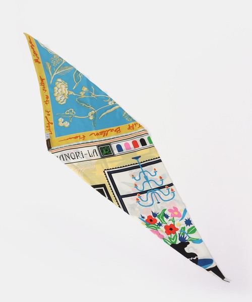 Spick & Span（スピックアンドスパン）の「manipuri/マニプリ ダイヤ三角Wスカーフ シャングリラ（バンダナ/スカーフ・レディース・イエロー・FREE）」の3枚目の写真
