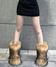 WARAIJOGO（ワライジョウゴ）の「レディース フェイクファーブーツ Y2K 韓国 HIPHOP(BDS)（ブーツ）」