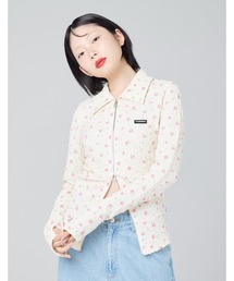 【8】【it】【Little Sunny Bite】floral zip up cardigan