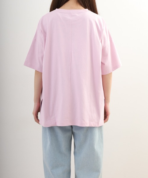 OMNES（オムネス）の「超撥水加工 ワイド半袖Tシャツ（Tシャツ/カットソー・レディース・ピンク・FREE）」の11枚目の写真