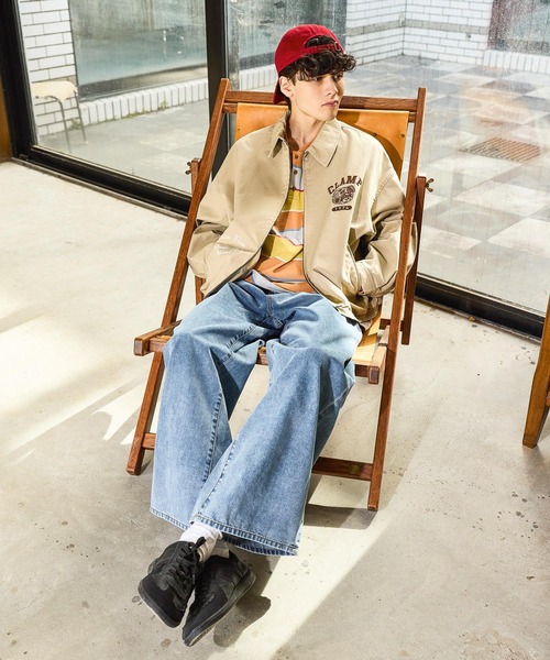 niko and...（ニコアンド）の「COOLMAX ライトデニムバギーワイドパンツ [niko and ...JEANS] LIGHT WIDE 5POCKET DENIM（デニムパンツ・メンズ・ライトブルー/インディゴブルー・MEDIUM/LARGE）」の4枚目の写真