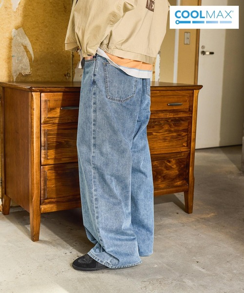 niko and...（ニコアンド）の「COOLMAX ライトデニムバギーワイドパンツ [niko and ...JEANS] LIGHT WIDE 5POCKET DENIM（デニムパンツ・メンズ・ライトブルー/インディゴブルー・MEDIUM/LARGE）」の8枚目の写真