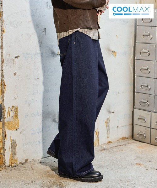 niko and...（ニコアンド）の「COOLMAX ライトデニムバギーワイドパンツ [niko and ...JEANS] LIGHT WIDE 5POCKET DENIM（デニムパンツ・メンズ・ライトブルー/インディゴブルー・MEDIUM/LARGE）」の12枚目の写真