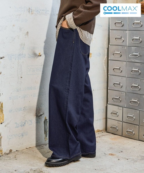 niko and...（ニコアンド）の「COOLMAX ライトデニムバギーワイドパンツ [niko and ...JEANS] LIGHT WIDE 5POCKET DENIM（デニムパンツ・メンズ・ライトブルー/インディゴブルー・MEDIUM/LARGE）」の13枚目の写真