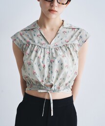 CODE A（コードエー）の「flower Vneck pullover（シャツ/ブラウス）」