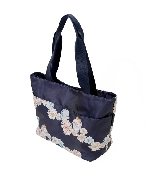 PAUL & JOE ACCESSOIRES（ポールアンドジョーアクセソワ）の「【PAUL & JOE ACCESSOIRES /ポール アンド ジョー アクセソワ 】 CHRYSANTHEME ＆ NOUNETTE PRINT トートバッグ（トートバッグ・レディース・ミント/ネイビー/ピンク・FREE）」の8枚目の写真