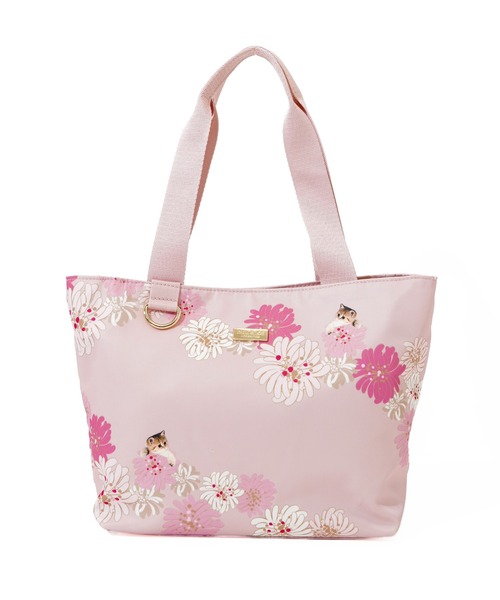 PAUL & JOE ACCESSOIRES（ポールアンドジョーアクセソワ）の「【PAUL & JOE ACCESSOIRES /ポール アンド ジョー アクセソワ 】 CHRYSANTHEME ＆ NOUNETTE PRINT トートバッグ（トートバッグ・レディース・ミント/ネイビー/ピンク・FREE）」の13枚目の写真