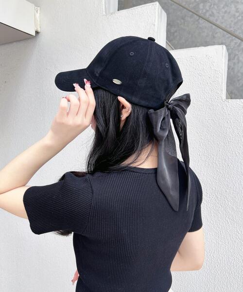 INGNI(イング)の「バックリボンキャップ(キャップ・レディース・アイボリー/ブラック・ONE SIZE)」の11枚目の写真