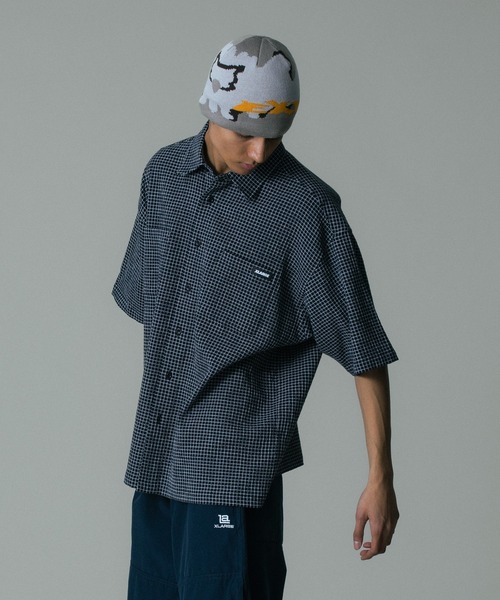 XLARGE（エクストララージ）の「PLAID S/S SHIRT（シャツ/ブラウス・メンズ・ベージュ/ブラック/オリーブ・XL/L/M/S）」の2枚目の写真