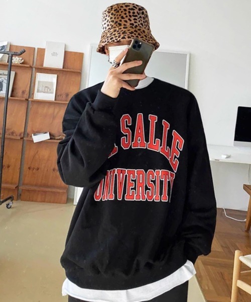 NOWLE（ノウル）の「【NOWLE】LA SALLE UNIVERSITY アーチロゴ カレッジプリント クルーネック スウェット（スウェット・メンズ・ワインレッド/ブラック・X-LARGE/LARGE/MEDIUM/SMALL）」の6枚目の写真