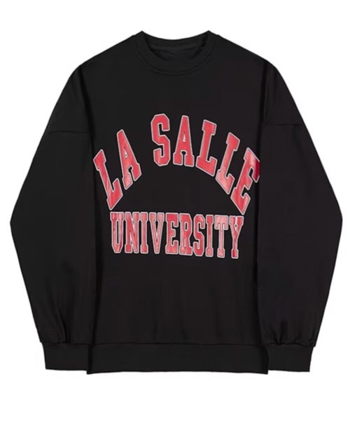 NOWLE（ノウル）の「【NOWLE】LA SALLE UNIVERSITY アーチロゴ カレッジプリント クルーネック スウェット（スウェット・メンズ・ワインレッド/ブラック・X-LARGE/LARGE/MEDIUM/SMALL）」の9枚目の写真