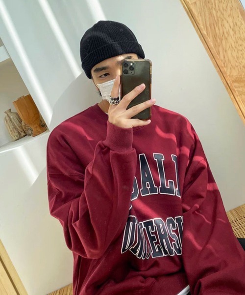 NOWLE（ノウル）の「【NOWLE】LA SALLE UNIVERSITY アーチロゴ カレッジプリント クルーネック スウェット（スウェット・メンズ・ワインレッド/ブラック・X-LARGE/LARGE/MEDIUM/SMALL）」の15枚目の写真