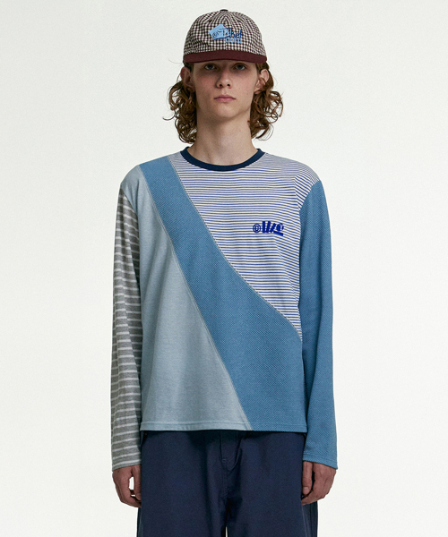 TEKET（テケット）の「Snarp Block L/S Tee Blue（Tシャツ/カットソー・レディース・その他・SMALL/MEDIUM/LARGE）」の2枚目の写真