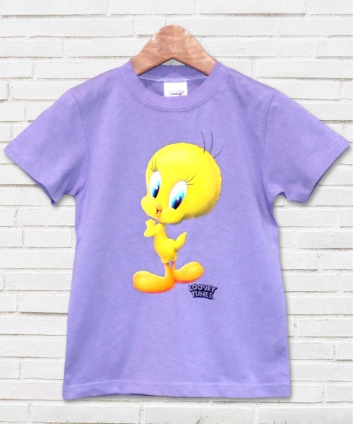 Universal Style Wear(ユニバーサルスタイルウェア)の「LOONEY TUNES トゥイーティープリント半袖Tシャツ(Tシャツ/カットソー・キッズ・ミント/モカ/杢グレー/オフホワイト/チャコールグレー/ラベンダー・140cm/130cm/120cm/160cm/150cm)」の6枚目の写真