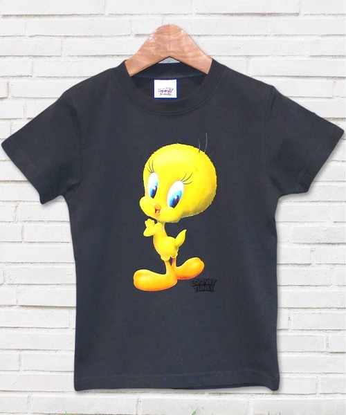 Universal Style Wear(ユニバーサルスタイルウェア)の「LOONEY TUNES トゥイーティープリント半袖Tシャツ(Tシャツ/カットソー・キッズ・ミント/モカ/杢グレー/オフホワイト/チャコールグレー/ラベンダー・140cm/130cm/120cm/160cm/150cm)」の1枚目の写真