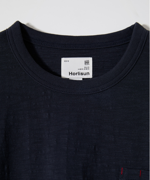 HORLISUN（ホーリーサン）の「Lawrence Slub Pocket T-shirt Navy（Tシャツ/カットソー・メンズ・その他・SMALL/MEDIUM/LARGE）」の2枚目の写真