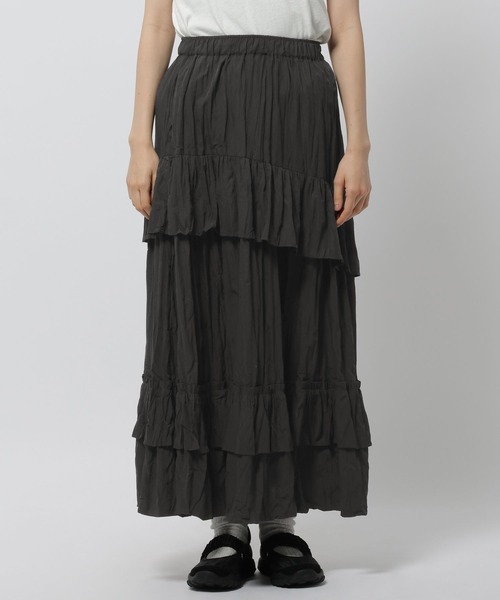 niko and...（ニコアンド）の「ワッシャーティアードスカート（スカート・レディース・カーキ/ブラック/アイボリー・FREE）」の12枚目の写真