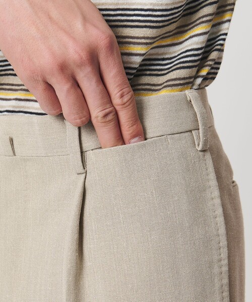 UNITED ARROWS（ユナイテッドアローズ）の「ポプリン 1プリーツ スラックス R-MODEL（セットアップ・メンズ・ベージュ・48/50/46）」の15枚目の写真