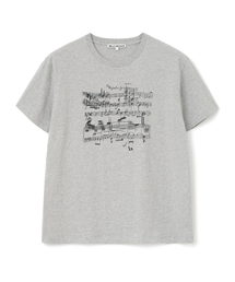 グリッチスコアTシャツ [メランジグレー]