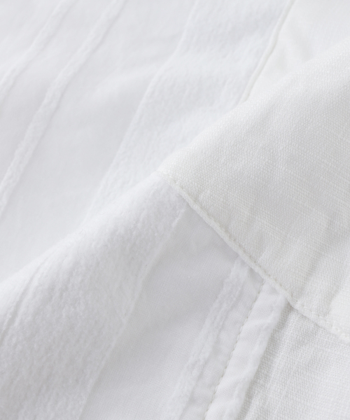 EDIFICE（エディフィス）の「tatamass(タタマス) シェニール インディゴ シャツ（シャツ/ブラウス・メンズ・ホワイト/ブルー・MEDIUM/LARGE）」の4枚目の写真