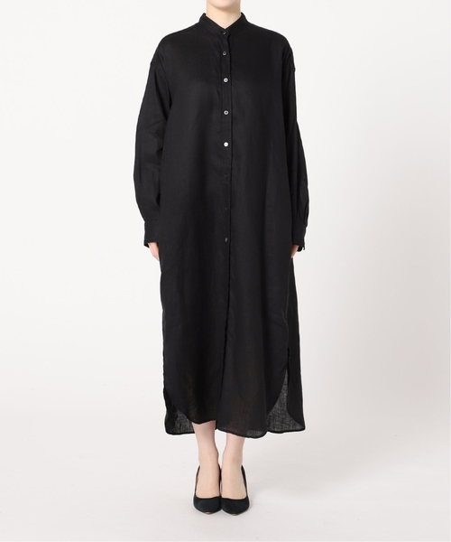 FRAMeWORK（フレームワーク）の「≪一部カラーWEB限定 / 追加≫フレンチリネンシャツワンピース（ワンピース・レディース・ブラック/カーキ/グリーン/レッド/ネイビー・FREE）」の10枚目の写真