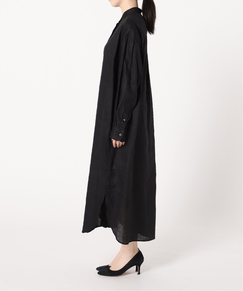 FRAMeWORK（フレームワーク）の「≪一部カラーWEB限定 / 追加≫フレンチリネンシャツワンピース（ワンピース・レディース・ブラック/カーキ/グリーン/レッド/ネイビー・FREE）」の11枚目の写真