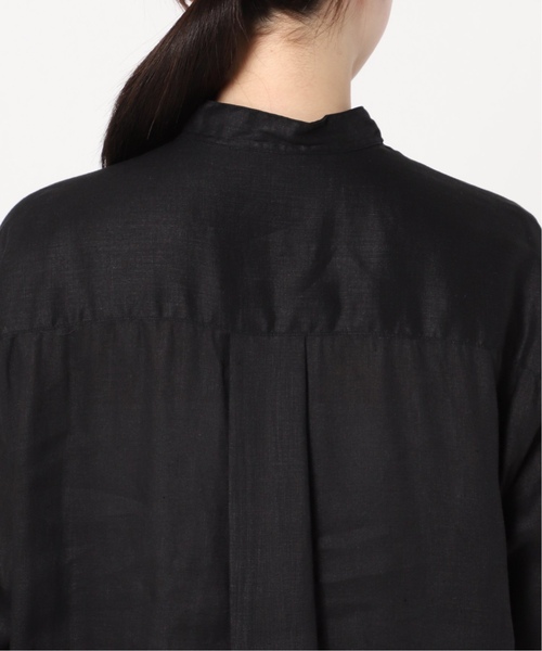 FRAMeWORK（フレームワーク）の「≪一部カラーWEB限定 / 追加≫フレンチリネンシャツワンピース（ワンピース・レディース・ブラック/カーキ/グリーン/レッド/ネイビー・FREE）」の14枚目の写真