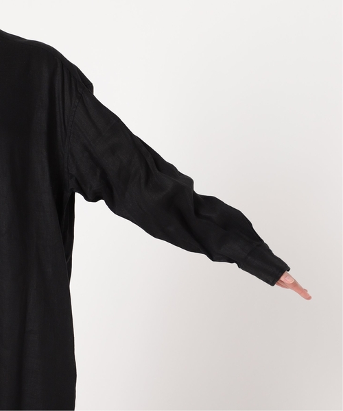 FRAMeWORK（フレームワーク）の「≪一部カラーWEB限定 / 追加≫フレンチリネンシャツワンピース（ワンピース・レディース・ブラック/カーキ/グリーン/レッド/ネイビー・FREE）」の15枚目の写真