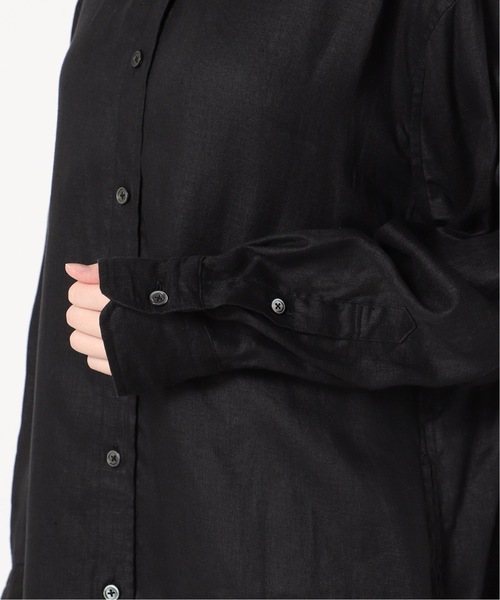 FRAMeWORK（フレームワーク）の「≪一部カラーWEB限定 / 追加≫フレンチリネンシャツワンピース（ワンピース・レディース・ブラック/カーキ/グリーン/レッド/ネイビー・FREE）」の16枚目の写真