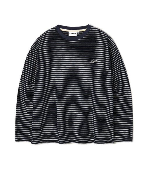 LORES(ロアス)の「Textured Striped L/S Tee - Navy(Tシャツ/カットソー・レディース・その他・SMALL/MEDIUM/LARGE)」の7枚目の写真