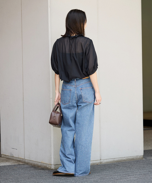 JOURNAL STANDARD(ジャーナルスタンダード)の「《追加》ボイルストライプフリル襟ブラウス(シャツ/ブラウス・レディース・ブラック系その他/ブラック/ブルー系その他・FREE)」の11枚目の写真