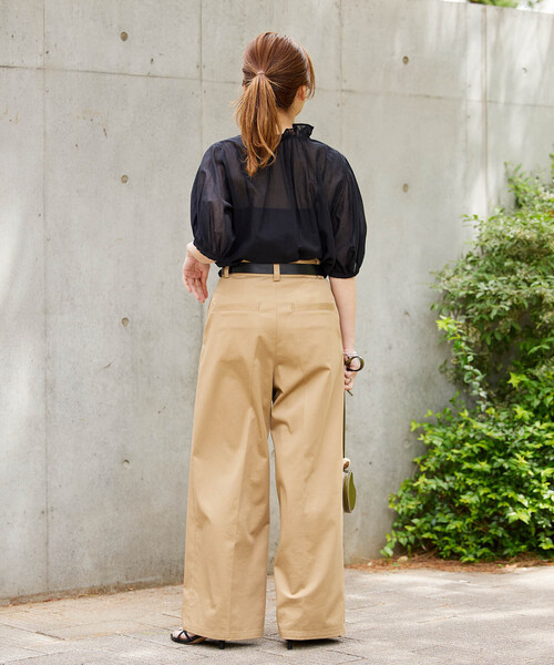 JOURNAL STANDARD(ジャーナルスタンダード)の「《追加》ボイルストライプフリル襟ブラウス(シャツ/ブラウス・レディース・ブラック系その他/ブラック/ブルー系その他・FREE)」の16枚目の写真
