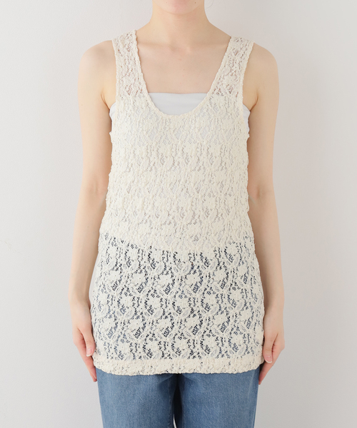 plage（プラージュ）の「stretch lace タンクトップ（タンクトップ・レディース・アイボリー・FREE）」の14枚目の写真