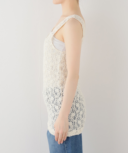 plage（プラージュ）の「stretch lace タンクトップ（タンクトップ・レディース・アイボリー・FREE）」の15枚目の写真